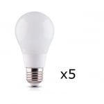 LED-lampe E27 10W 230V 6000K 5-pak, Kølig hvid