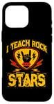 Coque pour iPhone 16 Pro Max J'enseigne le rock aux stars du rock, professeur de musique, Rock On Graphic