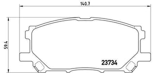 Bromsbelägg Brembo - Lexus - Rx, Rc