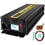 Mophorn Onduleur sinusoïdal 2500W DC 12V AC 230V Onduleur de voiture Port USB Ecran LCD Telecommande, Protections de securite pour RV Camions Bateaux