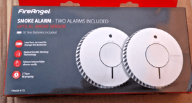 FireAngel  Twin Pack Optical Smoke Alarms 10 Year Battery FA6620-R-T2