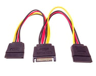 Premium Cord PC Y-Power Cable SATA Female > 2x SATA Male