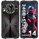 CUBOT King Kong 9 Rugged Smartphone Android 14, 24GB+512GB/1TB Rugged Mobile Phone, 10600mAh/33W, 100MP+24MP Night Vision, 6.58'' FHD+ & 1.35" Mini Screen, 4G Dual SIM/NFC/IP68 Waterproof Telephone