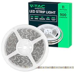 V-TAC Ruban LED Extérieur Étanche IP65-5 Mètres - SMD 5050 - Bande à LED Lumineuse 6500K Blanc Froid - Ruban LED d'Extérieur avec Bande Adhésive et Flexible pour Jardin, Terrasse, Maison - 12V