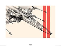 Star Wars Episode VII (X-Wing Pencil Art) 60 x 80 cm Toile Imprimée