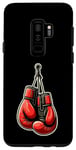 Coque pour Galaxy S9+ Gants de boxe rouges suspendus à une lanière