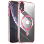 Avizar Coque  pour iPhone XR Dos Cristal Color Rose Champagne