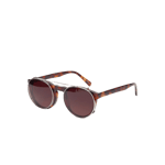 John Henric Sunglasses Mykonos, Silver Clip-on Brun