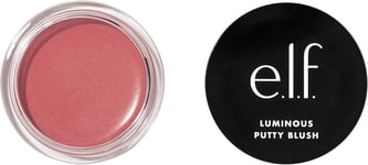 e.l.f. Luminous Putty Blush, Putty To Powder Blush With A Shimmer Finish, Light