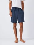 John Lewis Seersucker Check Shorts, Blue Indigo