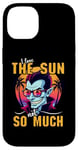 iPhone 14 I Love The Sun Funny Vampire Sunglasses Tropical Sunset Vibe Case