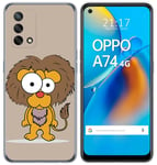 Coque TPU Gel pour Oppo A74 4G Design Leon Dessins