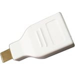 MiniDP to DisplayPort Converter, White