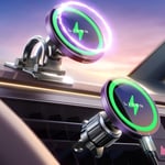 LISEN for Magsafe Car Mount Wireless Car Charger for iPhone Holder, 15W Magnetic Car Phone Holder Mount Wireless Fast Charging for Magsafe Charger Fits iPhone 15 Pro Max Plus