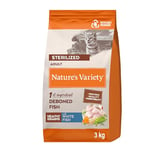 Nature's Variety Healthy Grains - Croquettes pour Chat Stérilisé - Poisson Blanc - 3kg