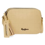 Pepe Jeans Naiara Sac Messenger Deux compartiments Jaune 19 x 13 x 3 cm Cuir synthétique