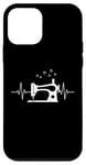 Coque pour iPhone 12 mini Heartbeat Line Art Machine à coudre