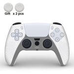 Blanc1 - Étui En Caoutchouc Souple Pour Manette Ps5, Housse En Silicone Pour Sony Playstation 5, Capuchons De Poignée Pour Accessoires