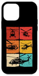 Coque pour iPhone 12 mini Pilote d'hélicoptère rétro vintage