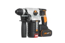 Perceuse Marteau Perforateur Worx WX380.1 Avec Batterie 4.0Ah Et Chargeurs