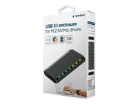 Gembird Ee2280-U3c-03 - Förvaringslåda - M.2 - M.2 Card (Pcie Nvme & Sata) - Usb 3.1 (Gen 2)