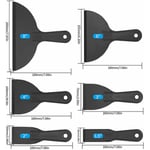 6 Pièces Couteau à Mastic, Spatules Plastique, Outil de Grattoir de Peinture pour Décalcomanies, Papier Peint, Pâtisserie Voiture - 1.5/2/3/4/6/8