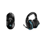 Logitech G EMEA In Ear Wireless Headphones, Shwarz & Logitech G G903 11-Button Wireless Gaming Mouse, Black