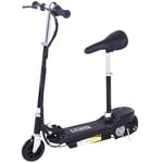 120W Foldable Powered Scooter with Adjustable Seat and Brake - Black