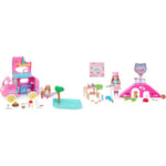 Barbie Camper, Chelsea 2-in-1 Playset with Small Doll, 2 Pets & 15 Accessories, Vehicle Transforms & Toys, Chelsea Doll and Accessories, Skatepark Playset with 2 Puppies, Skate Ramp, Scooter