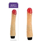 VIBRATOR DILDO 9 INCH REALISTIC McCOY LARGE  MULTI-SPEED FLESH VIBE DISCREET P&P