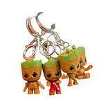 Porte-clés Mini Baby Groot - Figurine Merchandise, Accessoire Films Classiques, Cadeau pour Fans de I AM Groot, Adultes et Enfants (Stil004)