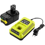 5000Mah 18V Li-Ion Batterie De Remplacement Et Chargeur Pour Ryobi 18V One + P108 P107 P104 P105 P102 P103 Outils