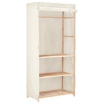 vidaXL Garde-Robe à 3 Niveaux Stockage Étagère Vêtements Armoire de Rangement