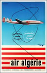 POSTER HQ 40x60cm d'une AFFICHE VINTAGE AVIATION COMPAGNIE AIR ALGéRIE