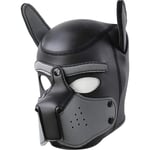 Hundmask, Mjuk Latex Husdjursspel Hundmask Valpmask Svart Läder Hundmask Med Öron Rollspel Helmask