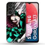 Cokitec Coque pour Samsung Galaxy A13 / A04S Manga Demon Slayer Tanjiro Multicolore