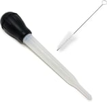 Ensemble de poire ¿¿ jus de dinde, seringue d'injecteur de dinde avec brosse de nettoyage, poire ¿¿ seringue pour la cuisson - avec mesures pour la cuisson au barbecue et au gril, cuisine