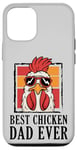 Coque pour iPhone 15 Pro Best Chicken Dad Ever,Poulet à l'ombre, élevage d'œufs de volaille