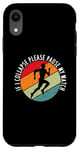 Coque pour iPhone XR Si je m'effondre, veuillez suspendre ma montre Funny Running Marathon