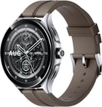 Watch 2 Pro 4g (Lte) Smartwatch (135-205 Mm,Leder,Silber/Braun),Braun,Unique,Klassisch