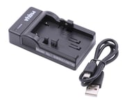 vhbw Chargeur USB de batterie compatible avec Canon Digital Ixus 430, 500, 700, 750, I, II, i5, V batterie appareil photo digital, DSLR, action cam