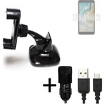 Car holder windshield dashboard for Nokia C02 charger Cell phone mount bracket