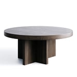 Länna Möbler - L.A. Round Coffee Table Ø90 Dark Oak - Sofabord - Lotta Agaton - Brun - Tre