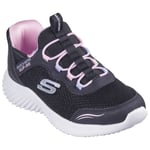 Skechers Junior Slip-Ins Trainers Kids Girls Bounder Simple Cute Memory Foam