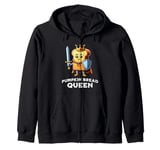 Pumpkin Bread King Funny Pumpkin Bread Illustration Zip Hoodie