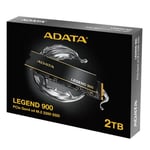 ADATA LEGEND 900 2TB M.2 Gen 4 NVMe SSD - Read 7000MB/s Write 5400MB/s SLEG-900-2TCS