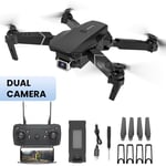 Dual Dual Cam Drones avec Caméra 4k HD UAV Photographie Aérienne Double Caméra Pliage Avion E88 Télécommande Hauteur Fixe Quadcopter ""Nipseyteko