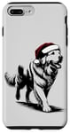 Coque pour iPhone 7 Plus/8 Plus Père Noël Golden Retriever Chien Noël Santa Retriever