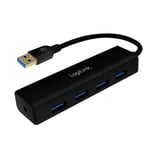 Hub USB 3.0 LogiLink UA0295 4 ports noir