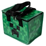 Green Minecraft Creeper Face Insulated School Picnic Travel Size Food Lunch Bag